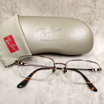 Ray-Ban Titanium Brown Half-Rim Eyeglasses FRAMES w/Case - RB8632 1020 5... - $1,219.74 MXN