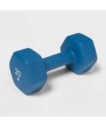All In Motion Neoprene Dumbbell 20lbs Blue Iron Core PVC Coating - $43.44 CAD