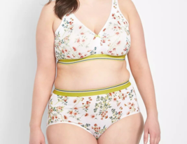 Lane Bryant CACIQUE Cotton Wide Waist Brief Panty FLORAL Plus Sz 30/32 5... - $15.35