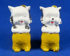 Cats in Aprons Vintage Ceramic Anthropomorphic Japan 3&quot; Mid-Century Figurine - £19.74 GBP