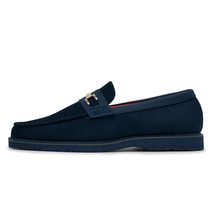 Men Tayno Dressy Casual Penny Loafer Soft Micro Suede Comfortable Drive Navy image 2