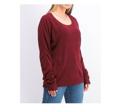 Karen Scott Womens S Merlot Texture Stripe Luxsoft Pullover Sweater NWT AJ88 - £15.53 GBP