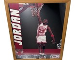 Vintage 1990 Michael Jordan Framed Mirror Chicago Bulls Starline Dunk Ba... - $160.82