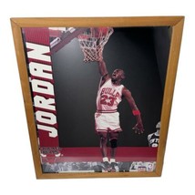 Vintage 1990 Michael Jordan Framed Mirror Chicago Bulls Starline Dunk Basketball - £125.96 GBP