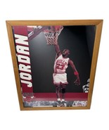 Vintage 1990 Michael Jordan Framed Mirror Chicago Bulls Starline Dunk Ba... - $160.82