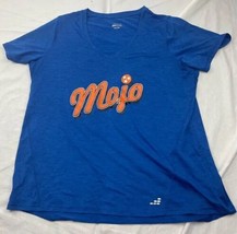 Tennessee Mojo Softball Bcg Womens Shirt Top Blue Short Sleeve V Neck Plus 1X - £6.99 GBP