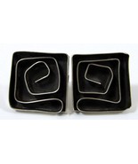 Modernist Sterling Silver Square Cufflinks - $147.51