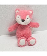 Carter&#39;s Baby Bright Pink White Fox Stuffed Animal 9&quot; Plush 2016 - $333.74 MXN
