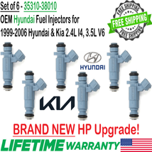 x6 OEM Hyundai New HP Upgrade Fuel Injectors for 2001-2006 Hyundai Santa Fe 2.4L - £222.02 GBP