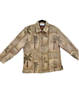 Erin London silk-look blazer women&#39;s medium - palm tree design - $467.22 MXN