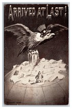 North Pole Comic Eagle Arrived At Last USA Hat 1911 DB Postcard P21 - $18.76