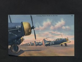 Vintage Postcard Linen Training Planes Army WW II Airplanes Unused - £5.47 GBP