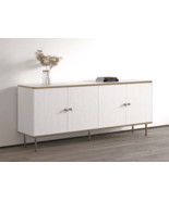 Maison White And Gold 4 Door Wide Sideboard - £541.18 GBP