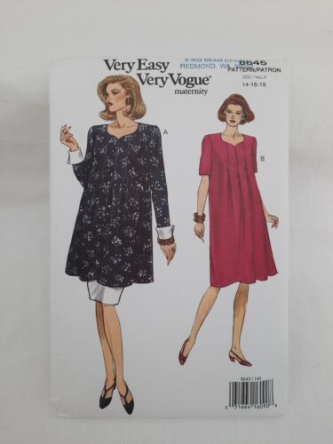 Primary image for VTG 90's Very Easy Vogue Maternity ~ Dress Tunic & Skirt 8645 Sizes 14-16-18 UC