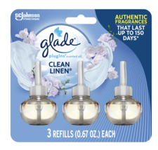 Glade PlugIns Scented Oil Refill, Clean Linen, Pack of 3 - £13.44 GBP