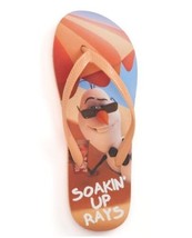 Disney Frozen Flip Flops Women XL Olaf Orange Soaking Up Rays NWT - £14.94 GBP