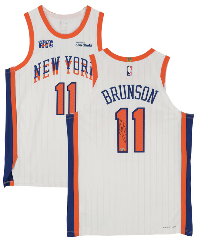 Jalen Brunson Autographed Knicks Nike Authentic Nike City Ed. Jersey Fan... - $849.00