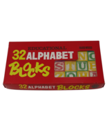 Plymouth Wholesale Vintage 32 Educational Alphabet Wood Block Set  Japan... - $456.03 MXN