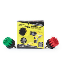 2 Pack Drillbrush Kit - 2in Green Medium Stiffness Brush and 2in Red Stiff Brush - £11.15 GBP