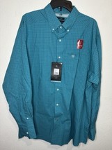 Ariat Pro Series Bachelder Cerese Blue Long Sleeve Checkered Button Up S... - $942.11 MXN
