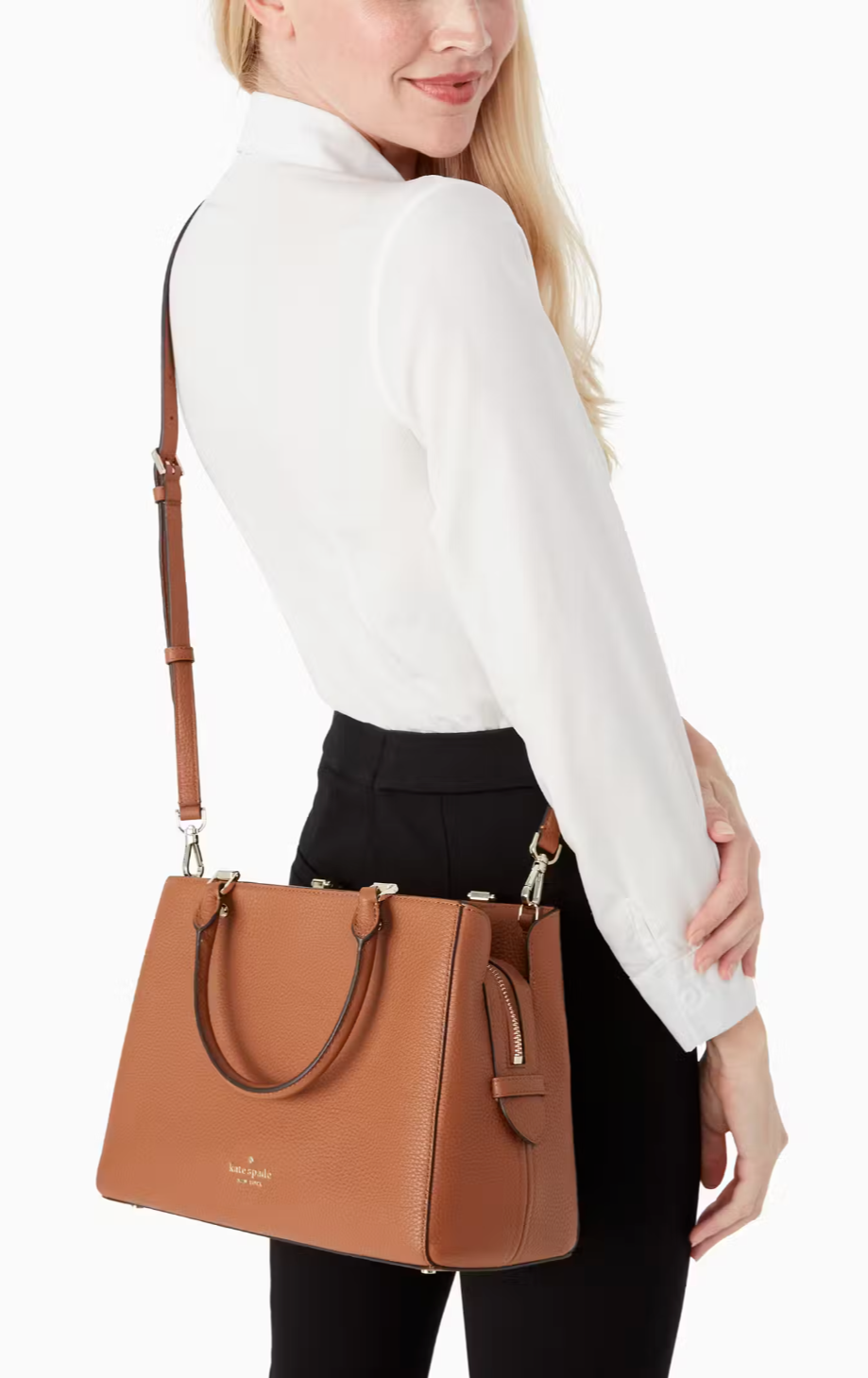NWB Kate Spade Leila Medium Brown Leather Satchel WKR00335 Purse $399 Gift Bag