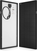 100 Watt Solar Panel 9 Bus Bar Black Mono Great for RV, Trailer, C - £125.04 GBP