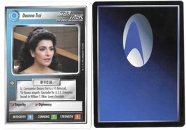 Star Trek Next Generation Premiere CCG Troi White Border Card Decipher U... - $4.99