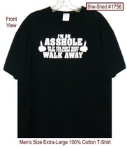 Humorous Black XL T-Shirt - I AM AN A$$HOLE -  Mens sz Extra Large T-Shirt - $9.95