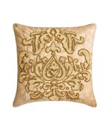 Gold Velvet Beaded, Damask &amp; Foil 16&quot;x16&quot; Throw Pillow Cover - Aureate I... - $780.24 MXN+