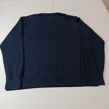 St John's Bay V-Neck Men's Blue Cotton Cashmere Blend Pullover Sweater Size XL image 2