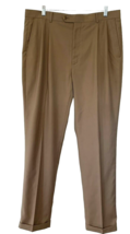 Daniel Cremieux Signature Collection Mens Dress Slacks Tan 36x32 Brown - $17.15