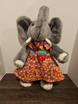 Pawsenclaws Elephant w/Strawberry Dress Plush 17&quot; Stuffed Custom Bear Makers - £24.12 GBP