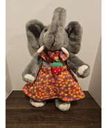 Pawsenclaws Elephant w/Strawberry Dress Plush 17&quot; Stuffed Custom Bear Ma... - £22.52 GBP