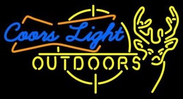 New Coors Light Outdoors Deer Lamp Bar Beer Light Neon Sign 24&quot;x20&quot; - £196.58 GBP