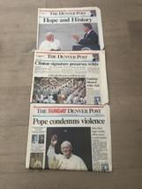 3 DENVER POST Issues Aug.13, 14 15 1993 Pope John Paul II &amp; Clinton - De... - $50.00