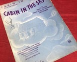 Cabin In The Sky 1940 Vintage Sheet Music Ethel Water Eddie Rochester An... - $5.89
