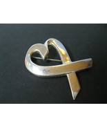TIFFANY & CO LOVING HEART Sterling Silver Paloma Picasso Brooch Pin - Large size - £139.86 GBP