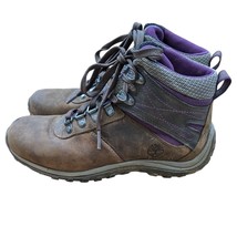 Womens Timberland Norwood Brown Pink Leather Mid Hiking Boots Size 6.5 - £47.81 GBP