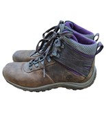 Womens Timberland Norwood Brown Pink Leather Mid Hiking Boots Size 6.5 - £46.98 GBP