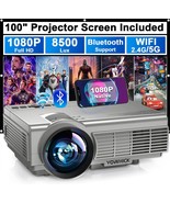 Projector With Wifi And Bluetooth, 5G Wifi Native 1080P 8500L Yowhick Ou... - £154.05 GBP