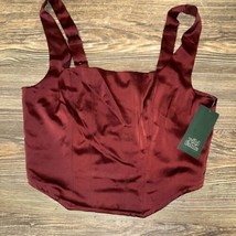 Women&#39;s Satin Corset Tank Top - Wild Fable Burgundy Small. NWT. Z - £9.06 GBP