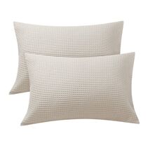 Waffle Weave Pillowcases Queen 2pk, 100% Egyptian Cotton 600TC Ultra Soft - $40.72