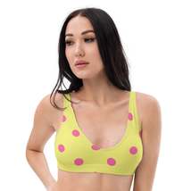 Autumn LeAnn Designs®  | Women&#39;s Padded Bikini Top,  Dolly Yellow with P... - £30.66 GBP