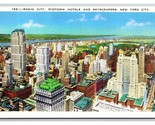 Midtown Manhattan Skyline Radio City New York City NY NYC UNP WB Postcar... - $4.90