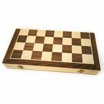 LPG Wooden Folding Chess Checkers Backgammon Set - 40cm - £50.73 GBP