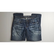 Hang Ten Skinny Crop Jeans Juniors Sz 3 Stone Wash Embellished Stretch L... - £8.69 GBP
