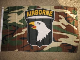 3X5 Airborne Woodland Camo 101St Flag 3&#39;X5&#39; Banner (Licensed By Us Army) - £6.11 GBP