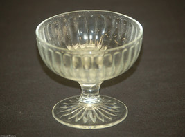 Old Vintage Ribbed Clear Glass Ice Cream / Sherbet Dessert Cup Dish - £7.09 GBP