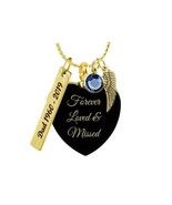 Forever Loved &amp; Missed Gold Onyx Ash Urn - Love Charms™ Option - $39.95