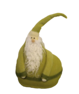 Green Santa Soft Felt Bearded Hat Medium Pillow Decoration Winter Holida... - £14.68 GBP